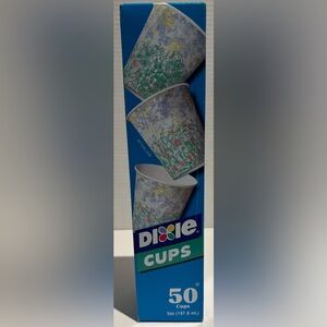 Vintage 1996 Dixie Cups Refill 5 Oz  Monet Fields Designer Collection 50 Packs